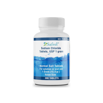 Sodium Chloride Tablets 1 gm, USP | 300 Count | Normal Salt Tablets | (15.4gr.)