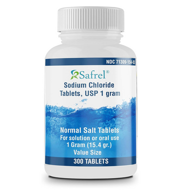 Sodium Chloride Tablets 1 gm, USP | 300 Count | Normal Salt Tablets | (15.4gr.)